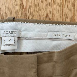 J Crew Khakis - Cafe Capris, size 2